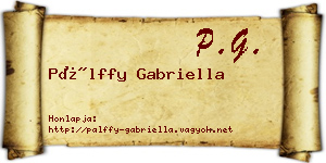 Pálffy Gabriella névjegykártya